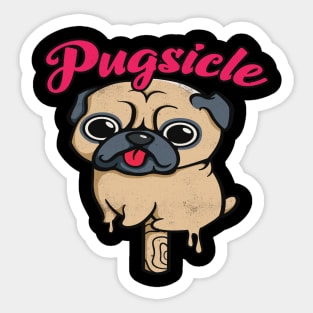 Pugsicle Ice Cream Dog Sticker